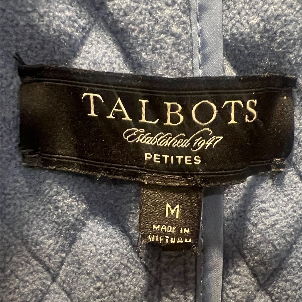 Talbots Blue Quilted Vest Petite Medium
With Pockets - Picture 2 of 8